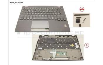 Fujitsu CP793298-XX UPPER ASSY INCL. KEYB SWISS W/FP