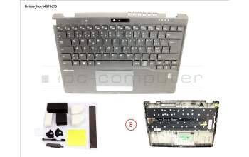 Fujitsu CP805582-XX UPPER ASSY INCL. KEYB SWISS W/FP