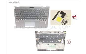 Fujitsu CP805588-XX UPPER ASSY INCL. KEYB SPAIN W/FP