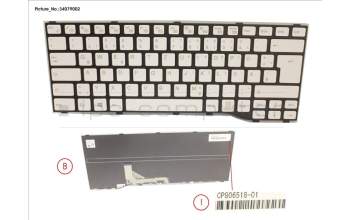 Fujitsu CP806518-XX KEYBOARD WHITE GERMAN WIN10