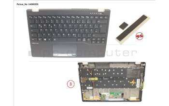 Fujitsu CP816683-XX UPPER ASSY INCL. KB GERMAN W/ 4G ANT.