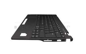 CP822314-01 Original Fujitsu Tastatur inkl. Topcase US (englisch) schwarz/schwarz mit Backlight