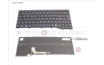 Fujitsu CP823612-XX KEYBOARD BLACK SWISS