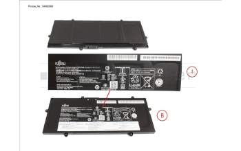 Fujitsu CP829331-XX -BT-1ST BATTERY (4CELLS) 4280MAH 65WH