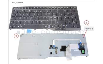 Fujitsu CP832013-XX KEYBOARD BLACK W/ TS SWISS