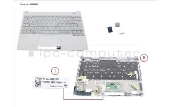 Fujitsu CP846372-XX UPPER ASSY INCL. KB SWISS WHITE NORMAL