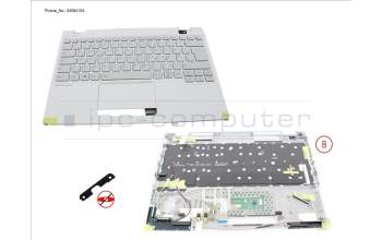 Fujitsu CP846834-XX UPPER ASSY W/ KB WHITE GERMAN NORMAL