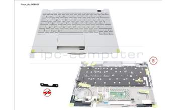 Fujitsu CP846840-XX UPPER ASSY W/ KB WHITE FRANCE NORMAL