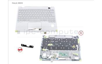 Fujitsu CP846857-XX UPPER ASSY W/ KB WHITE SWISS W/ PV