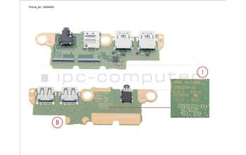 Fujitsu CP847068-XX SUB BOARD, AUDIO/USB/SD CARD