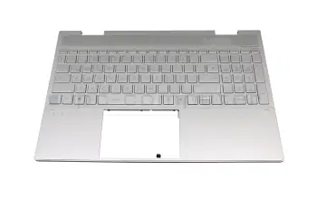 DJM20A11S001013 Original HP Tastatur inkl. Topcase DE (deutsch) silber/silber mit Backlight (DSC Grafik)