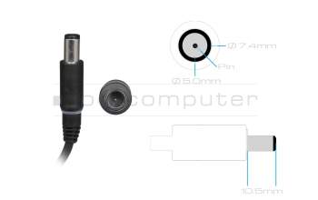 Dell Latitude 11 (3150) Original Netzteil 90,0 Watt abgerundete Bauform