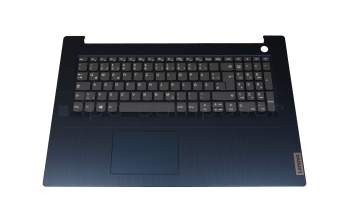 EC1JX000100 Original Lenovo Tastatur inkl. Topcase DE (deutsch) grau/blau (Fingerprint)