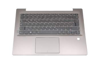 ET1YN000100 Original Lenovo Tastatur inkl. Topcase DE (deutsch) grau/bronze mit Backlight (ohne Fingerprint)