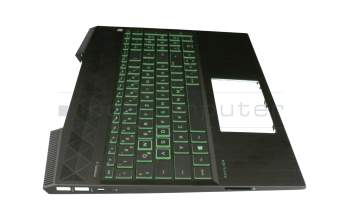 FA28B000H00 Original HP Tastatur inkl. Topcase DE (deutsch) schwarz/grün/schwarz mit Backlight