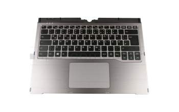 FD400-001567-01 Original Fujitsu Tastatur inkl. Topcase DE (deutsch) schwarz/silber mit Backlight