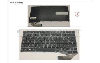 Fujitsu FUJ:CP732982-XX KEYBOARD BLACK W/O TS SPAIN