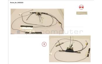 Fujitsu HINGE ASSY (INCL. CABLES/ANTENNAS WWAN) für Fujitsu LifeBook T937