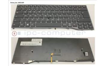 Fujitsu FUJ:CP737287-XX KEYBOARD BLACK W/ TS SWISS