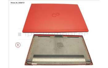 Fujitsu FUJ:CP754092-XX LCD BACK COVER RED TOUCH