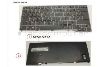 Fujitsu FUJ:CP757805-XX KEYBOARD BLACK W/O TS FRANCE