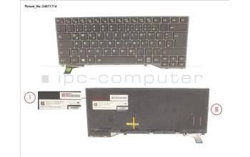 Fujitsu FUJ:CP760748-XX KEYBOARD GERMAN W/ BL