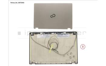 Fujitsu LCD BACK COVER ASSY (W/ MIC FOR WWAN) für Fujitsu LifeBook U757