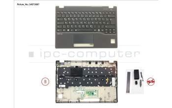 Fujitsu FUJ:CP775936-XX UPPER ASSY INCL. KEYB GERMAN FOR PV