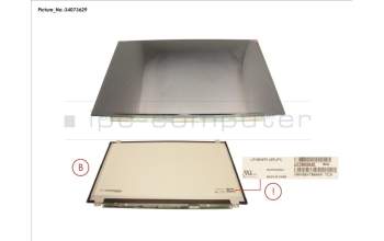 Fujitsu FUJ:CP776255-XX LCD PANEL LG AG, W/ RUBBER (EDP, FHD)