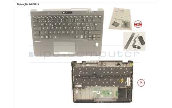 Fujitsu FUJ:CP776771-XX UPPER ASSY INCL. KEYB SWISS W/FP(TBT)