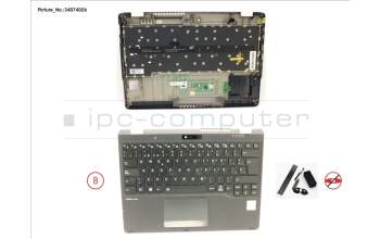 Fujitsu FUJ:CP776781-XX UPPER ASSY INCL. KEYB SPAIN FOR PV