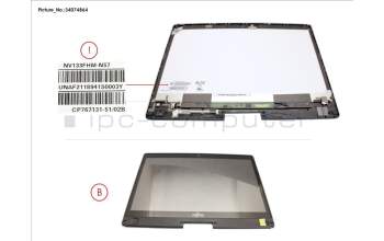 Fujitsu FUJ:CP784932-XX LCD ASSY FOR REARCAM, AG INCL.TP AND DIG