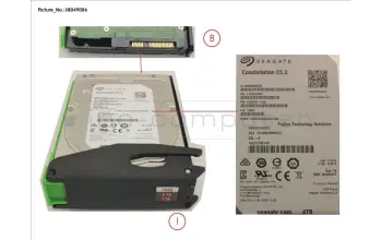 Fujitsu FUJ:JX602-HD-N-4TB JX60 S2 HD SAS 4TB 7K2 12G 512N SPARE