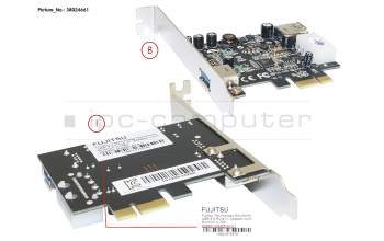 Fujitsu Primergy RX100 S7 original Fujitsu USB 3.0 PCIe Karte für Primergy TX300 S8