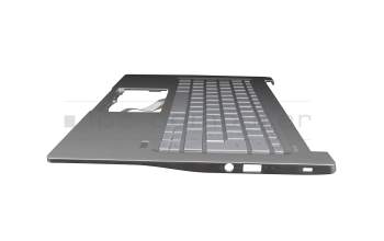 G1AC16M23U Original Acer Tastatur inkl. Topcase DE (deutsch) silber/silber mit Backlight