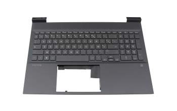 HP 14s-fq0000 Original Tastatur inkl. Topcase FR (französisch) silber/schwarz mit Backlight