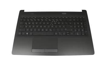 HP 15-db1000 Tastatur inkl. Topcase DE (deutsch) schwarz/schwarz (gebürstete Metalloptik)