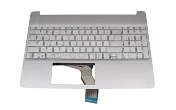 HP 15s-eq1000 Original Tastatur inkl. Topcase DE (deutsch) silber/silber