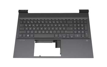HP 15s-fq2000 Original Tastatur inkl. Topcase DE (deutsch) grau/grau mit Backlight