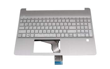 HP 15s-fq2000 Original Tastatur inkl. Topcase DE (deutsch) silber/silber