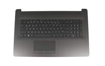 HP 17-by0000 Original Tastatur inkl. Topcase DE (deutsch) schwarz/schwarz (DVD) (Optik: Metall schwarz gebürstet)