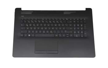 HP 17-by0000 Original Tastatur inkl. Topcase DE (deutsch) schwarz/schwarz (DVD) (Optik: Rautemuster)