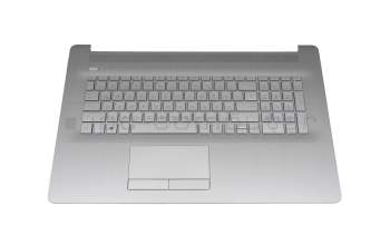HP 17-ca1000 Original Tastatur inkl. Topcase DE (deutsch) silber/silber mit Backlight (DVD)