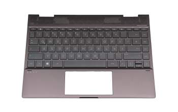 HP Envy x360 13-ag0300 Original Tastatur inkl. Topcase DE (deutsch) dunkelgrau/grau mit Backlight