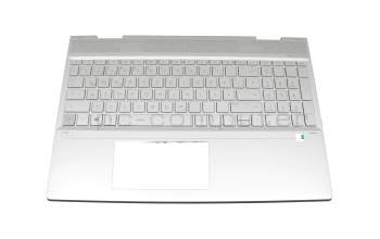 HP Envy x360 15-dr0200 Original Tastatur inkl. Topcase DE (deutsch) silber/silber mit Backlight (DIS)