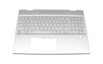 HP Envy x360 15-dr1900 Original Tastatur inkl. Topcase DE (deutsch) silber/silber mit Backlight (DIS)