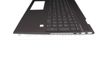 HP Envy x360 15-ds0000 Original Tastatur inkl. Topcase DE (deutsch) grau/anthrazit mit Backlight