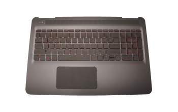HP Omen 15-ax200 Original Tastatur inkl. Topcase DE (deutsch) grau/grau mit Backlight