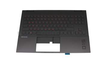 HP Omen 15-ek0000 Original Tastatur inkl. Topcase DE (deutsch) schwarz/schwarz mit Backlight