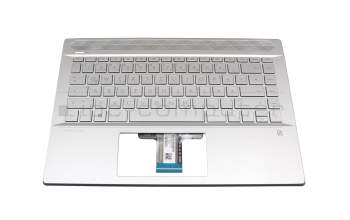 HP Pavilion 14-ce1300 Original Tastatur inkl. Topcase DE (deutsch) silber/silber mit Backlight